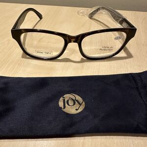 Joy Mangano Eyeglasses Reading Glasses, +3.50, Brown Tortoise and Green Frame